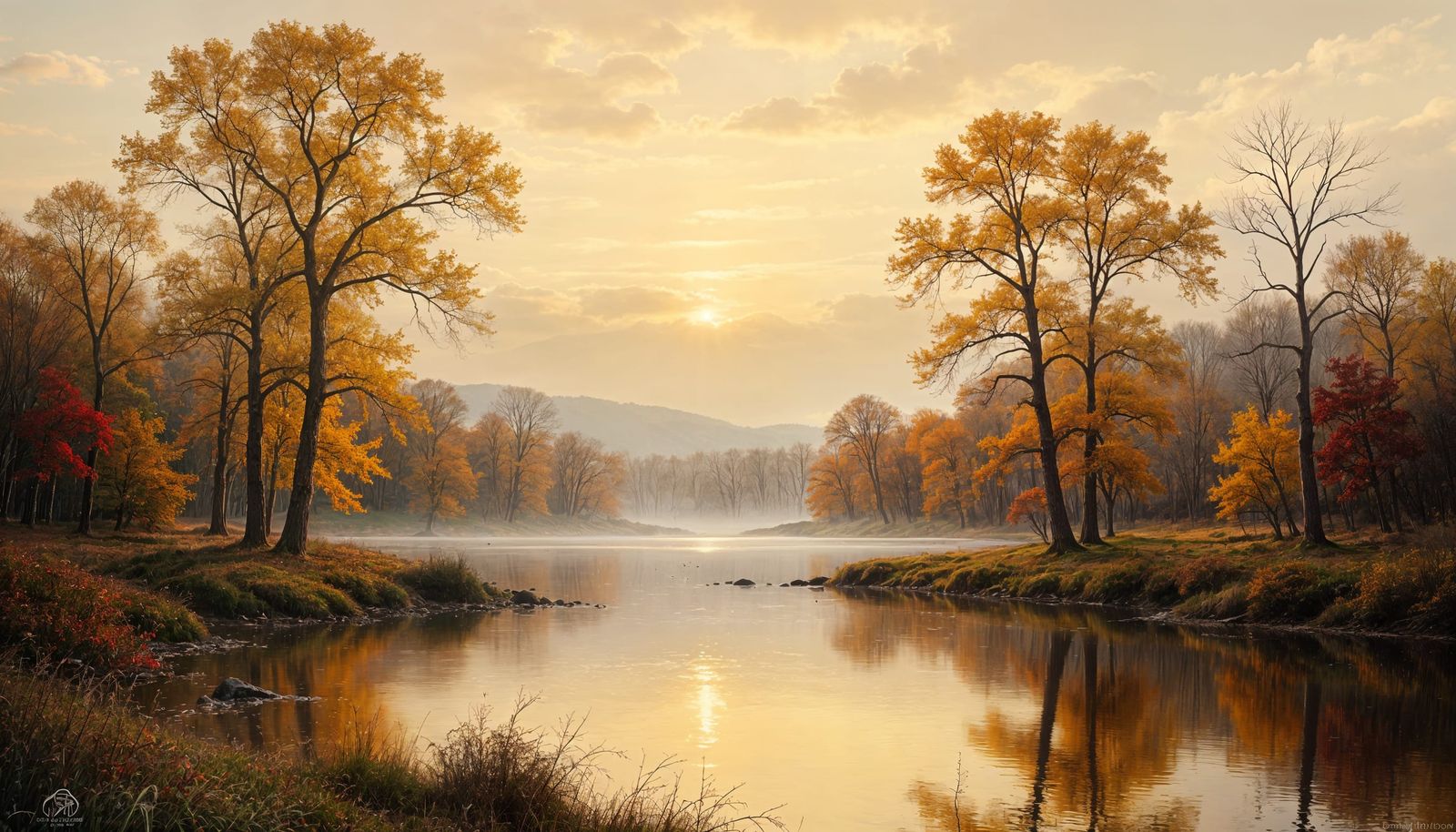Beautiful November Autumn Landscape
