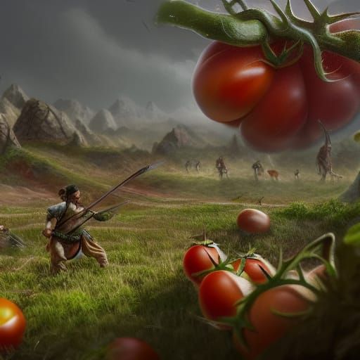 Vegetable War: Tomato and Potato Battle