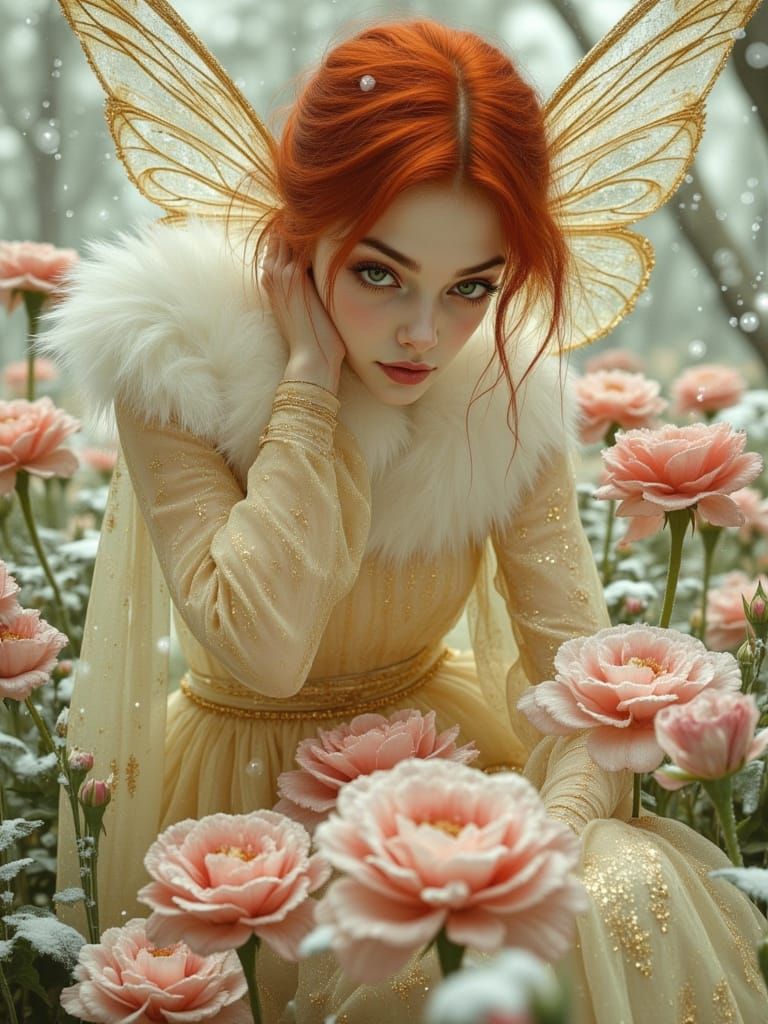 Ethereal Fairy in Snowy Wonderland