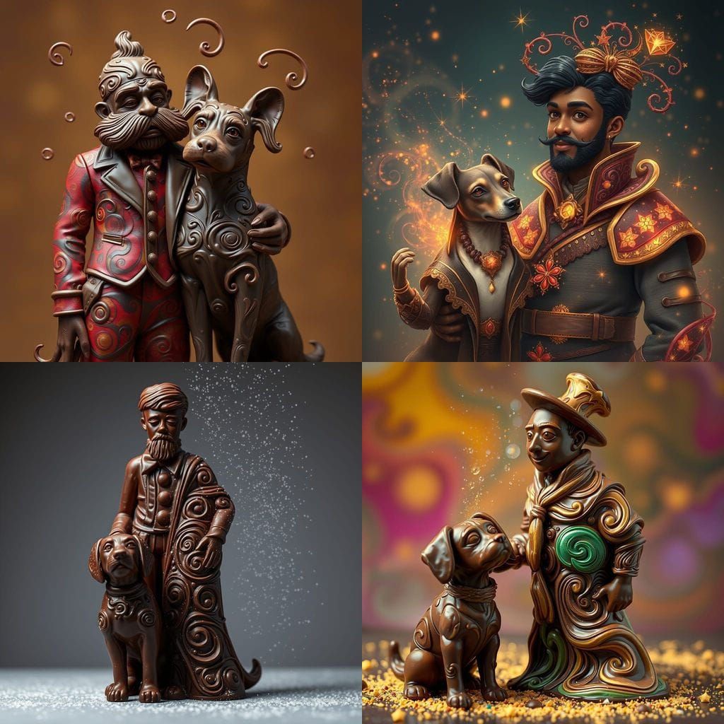 Chocolate Man and Dog Brought to Life