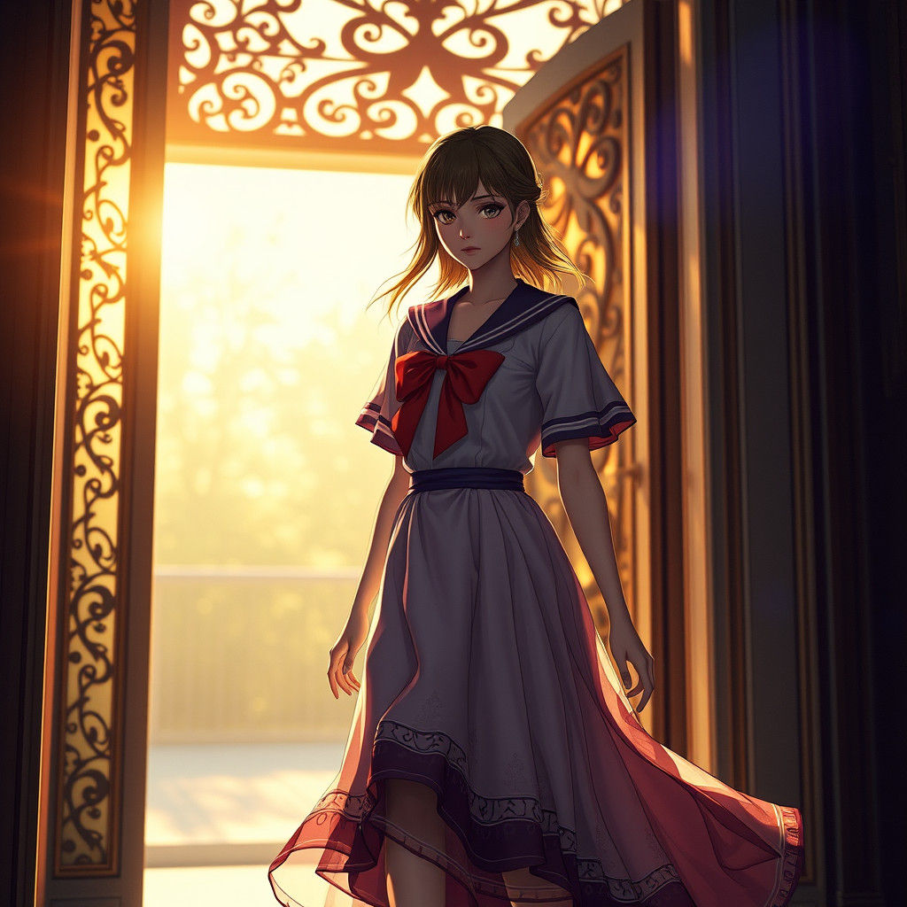 Anime Heroine Steps Into Ornate Victorian World
