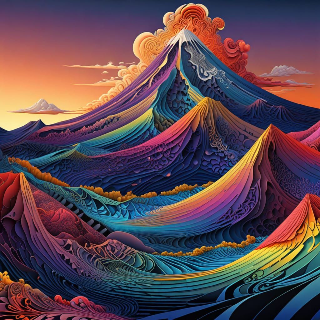 Abstract Fractal View: Countess of the Winds, Mount Etna