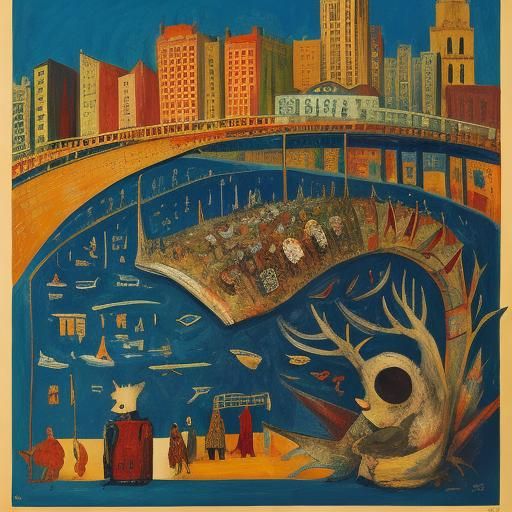 Hedgehog's Australian Adventure: A Vintage Travel Poster