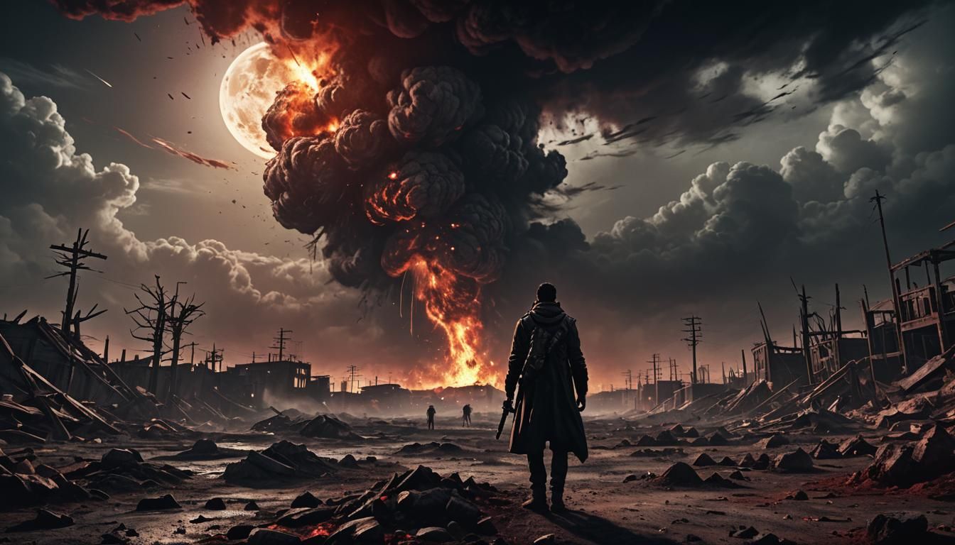 Apocalyptic Wasteland: Cinematic Horror Concept Art