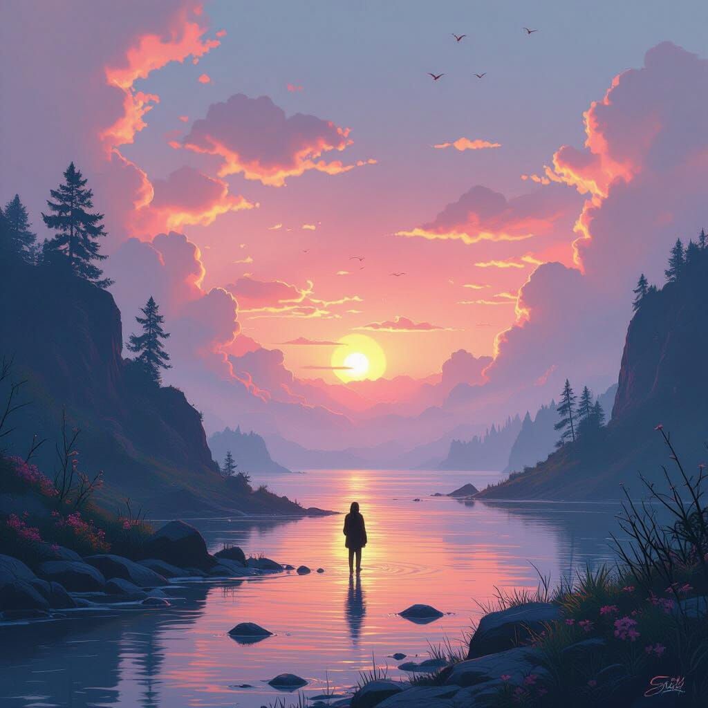 Ethereal Dreamscape Inspired by Digital Surrealism