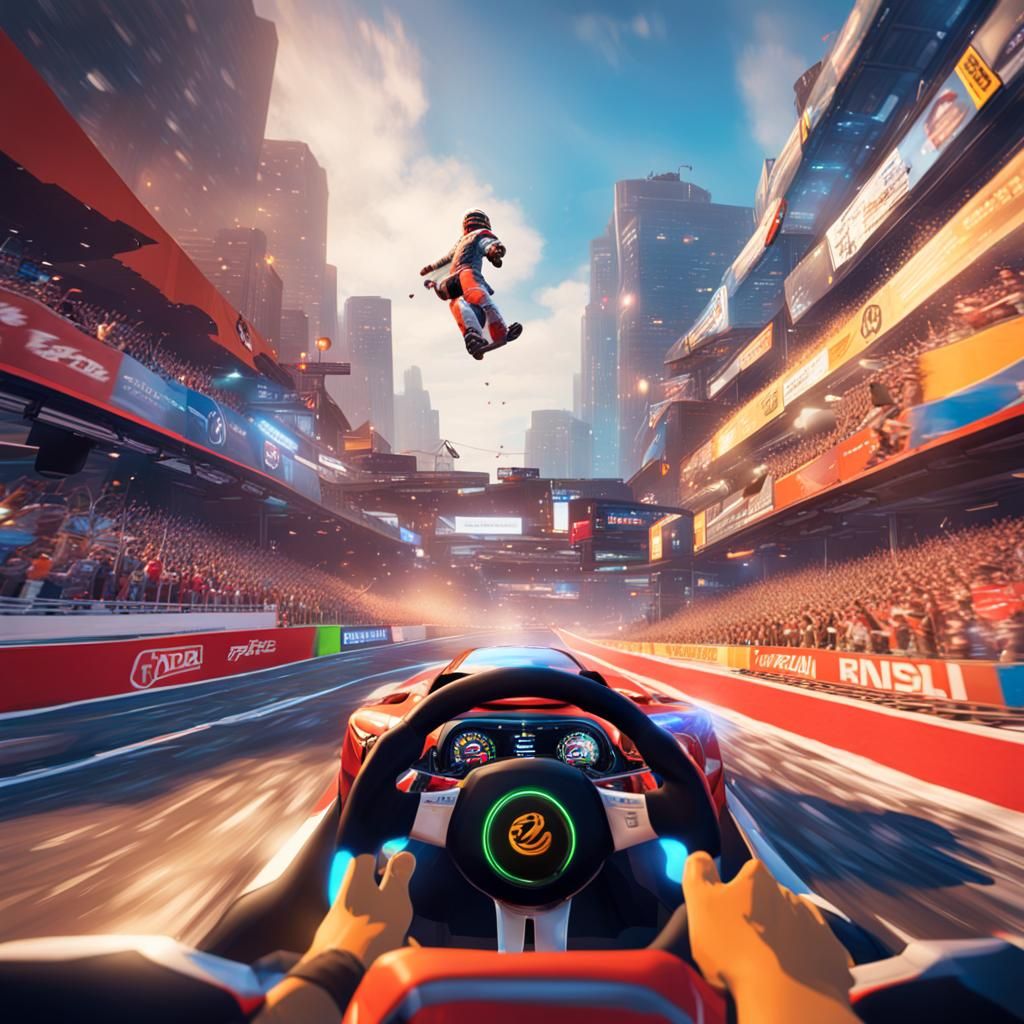 A simrace PC player playing a car race pc game