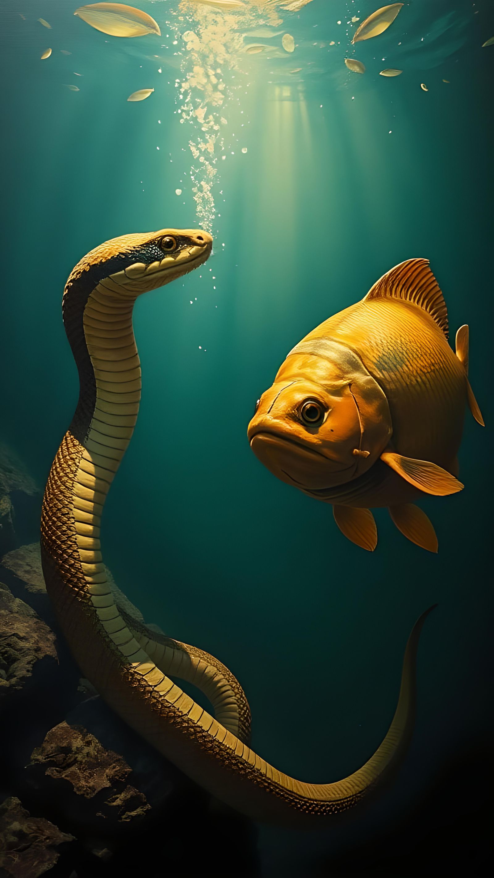 Fish and Snake