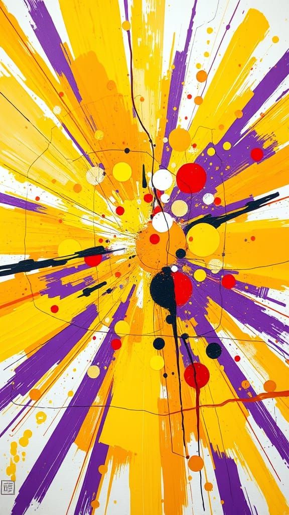 Abstract Canvas with Bold Brushstrokes in Fantasy Style