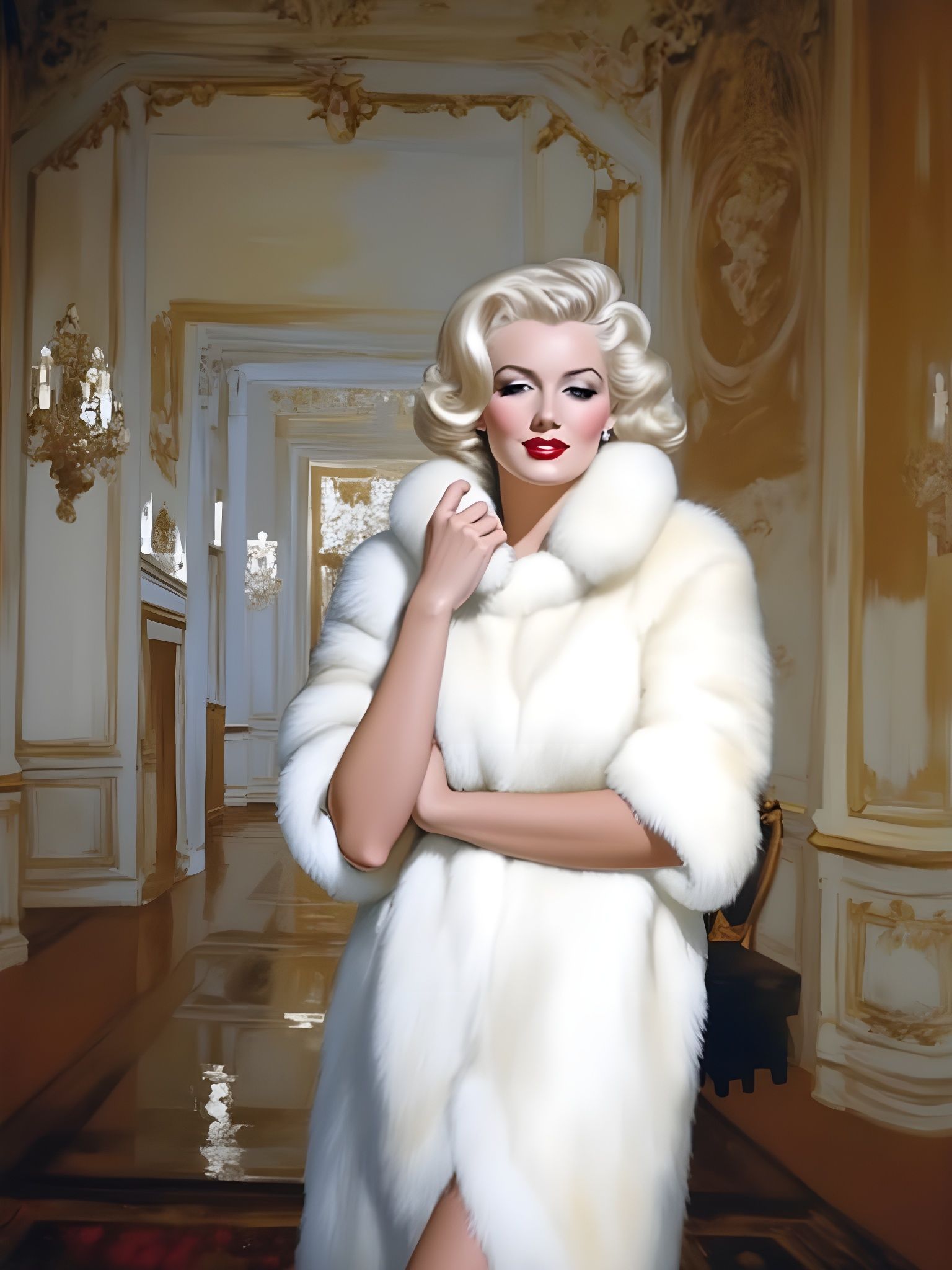 Marilyn Monroe in Abstract Expressionist Style