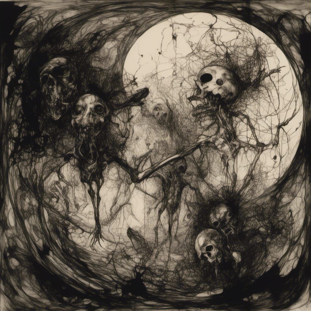 Macabre Marriage of Heaven and Hell in Dark Fantasy Style