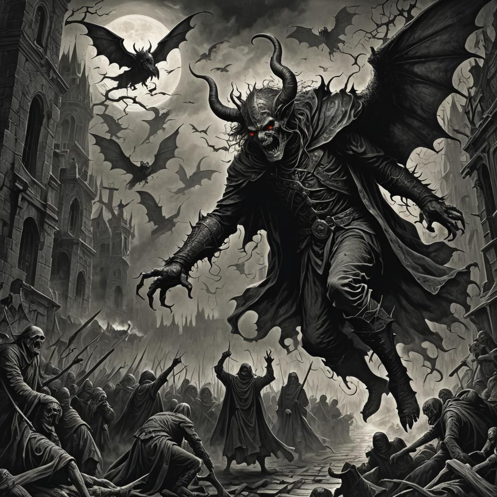 Nightmarish Visions in Dark Fantasy Style