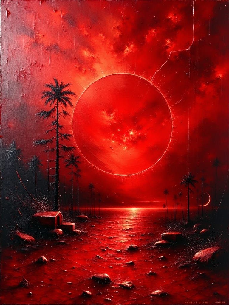 Abstract Expressionist Stormscape of Raw Emotion