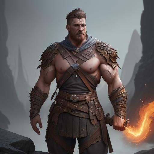 Detailed Matte Painting of a German Warrior