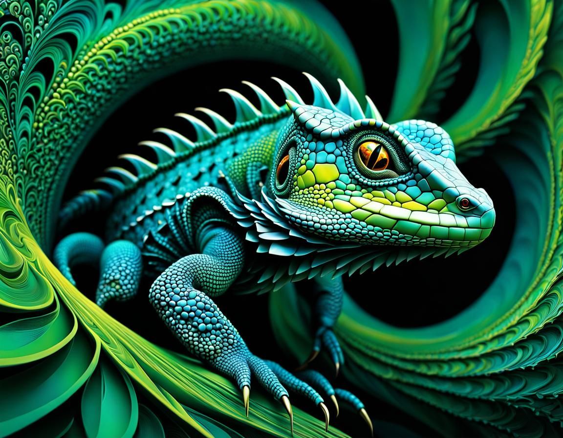 Majestic Lizard King Pulp Cover Art