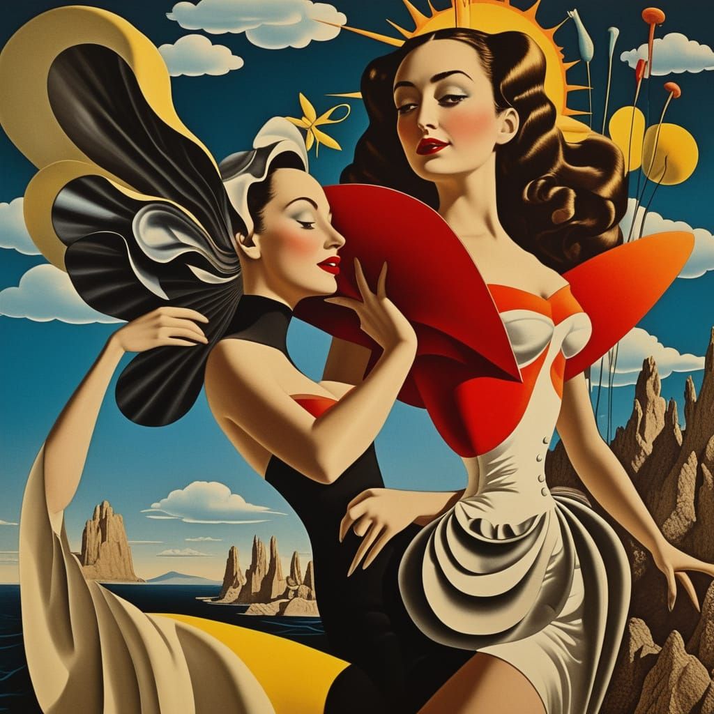 Primpt and Cinched, Painted and Combed, Her Friend the Dress...