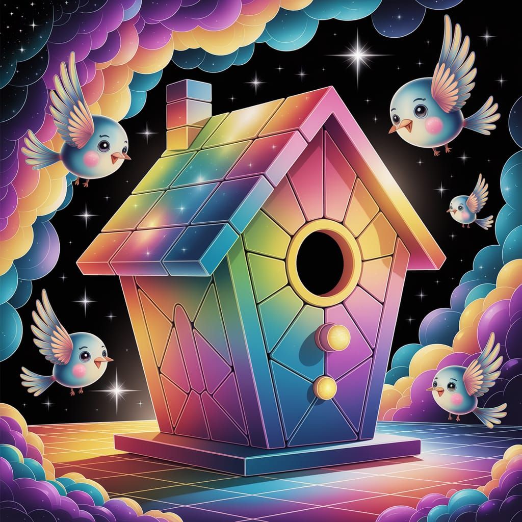 Geometric Birdhouse in Holographic Astral Cosmos