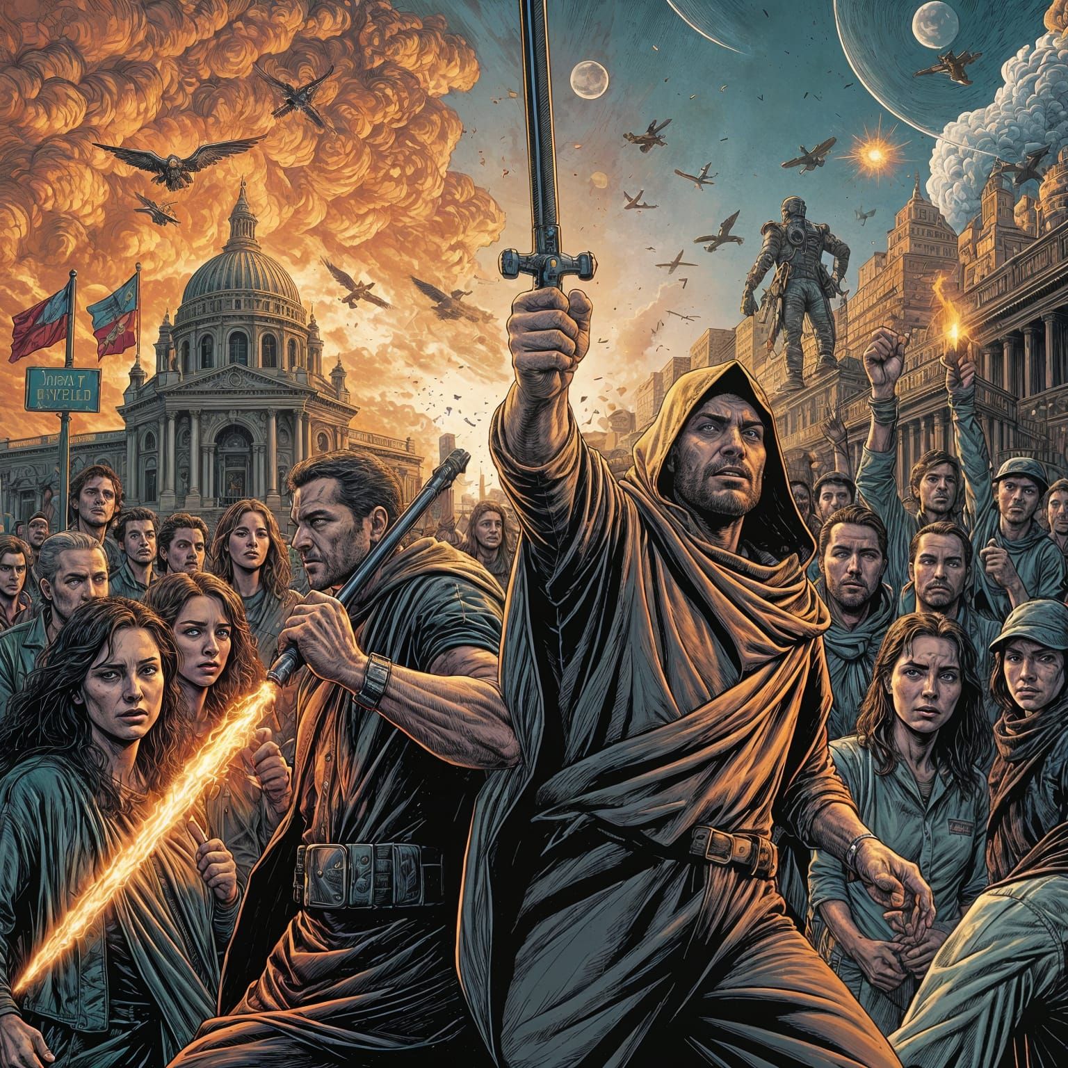 Heroic Justice for the Oppressed in Comic Book Style