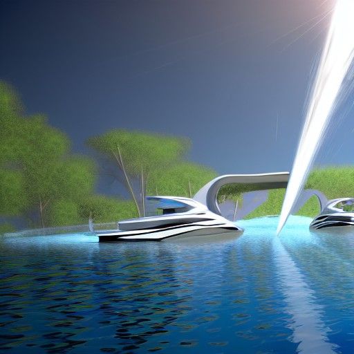 Sci-Fi Mystical Water Arena for Boat Battles