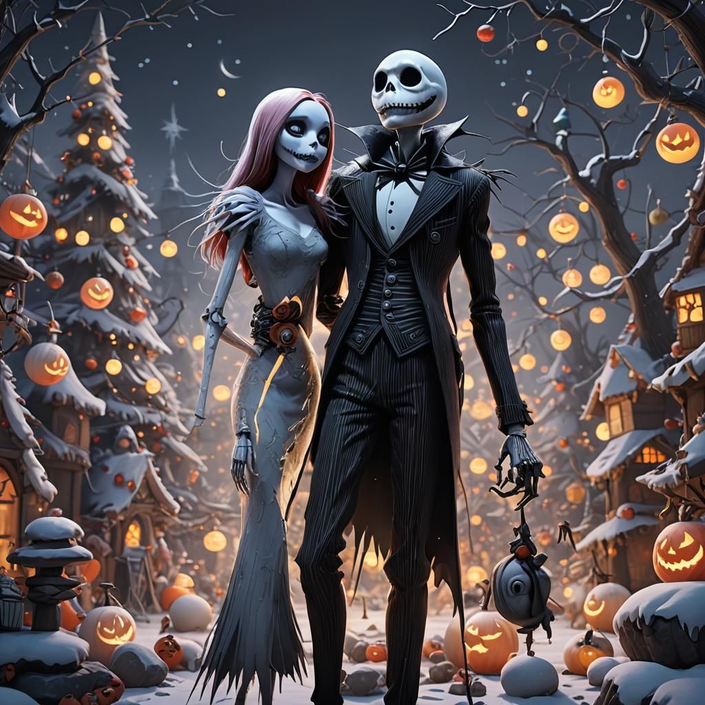 Nightmare Before Christmas in 3D Anime Art