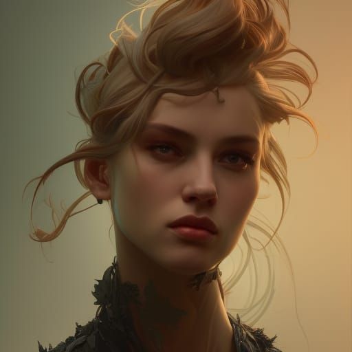 Detailed Portrait in Dynamic Lighting, Trending Art