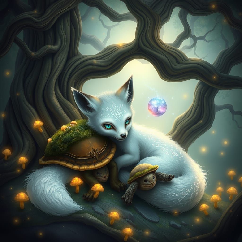 Fox and Turtle Friends
