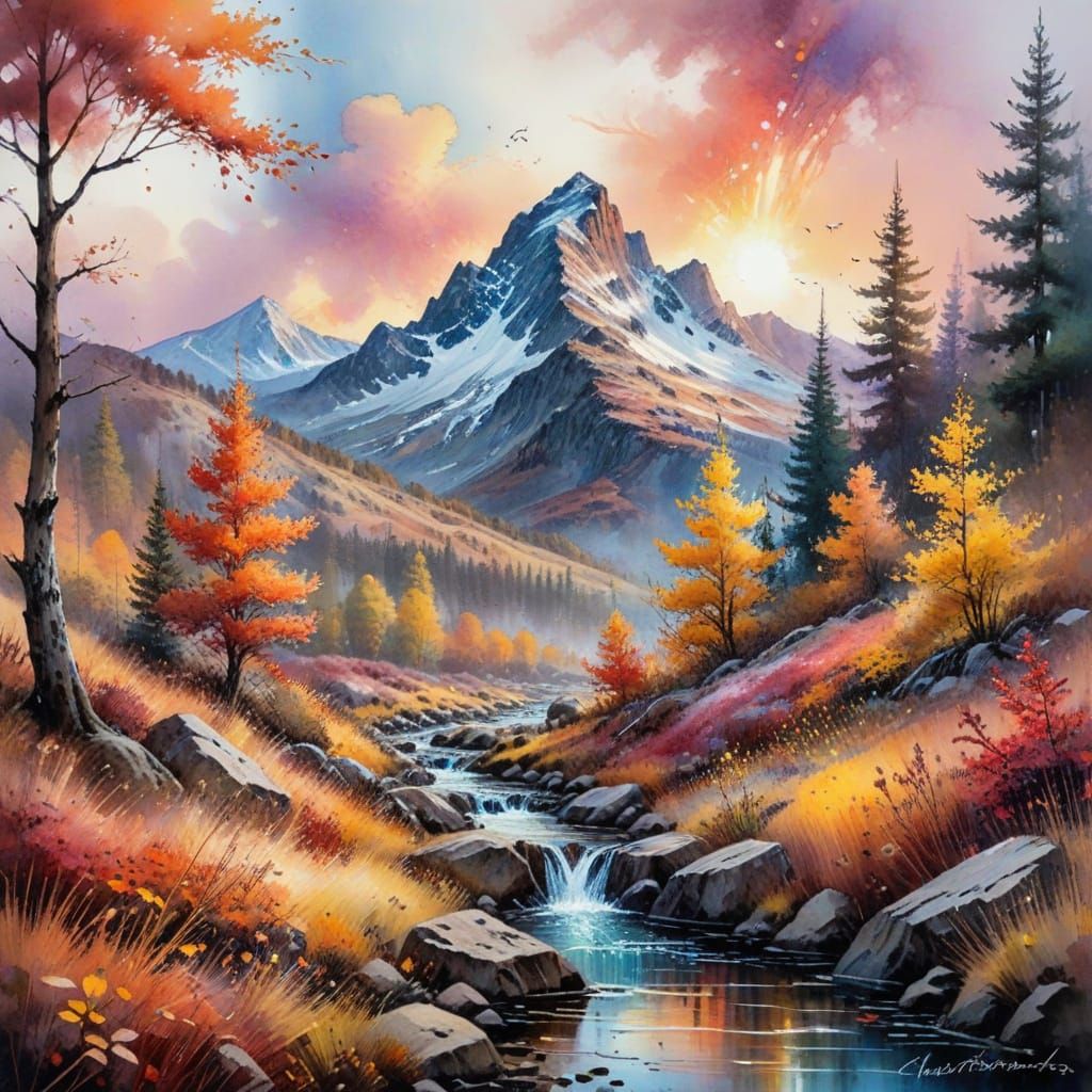 Vibrant Autumn Mountain Landscape