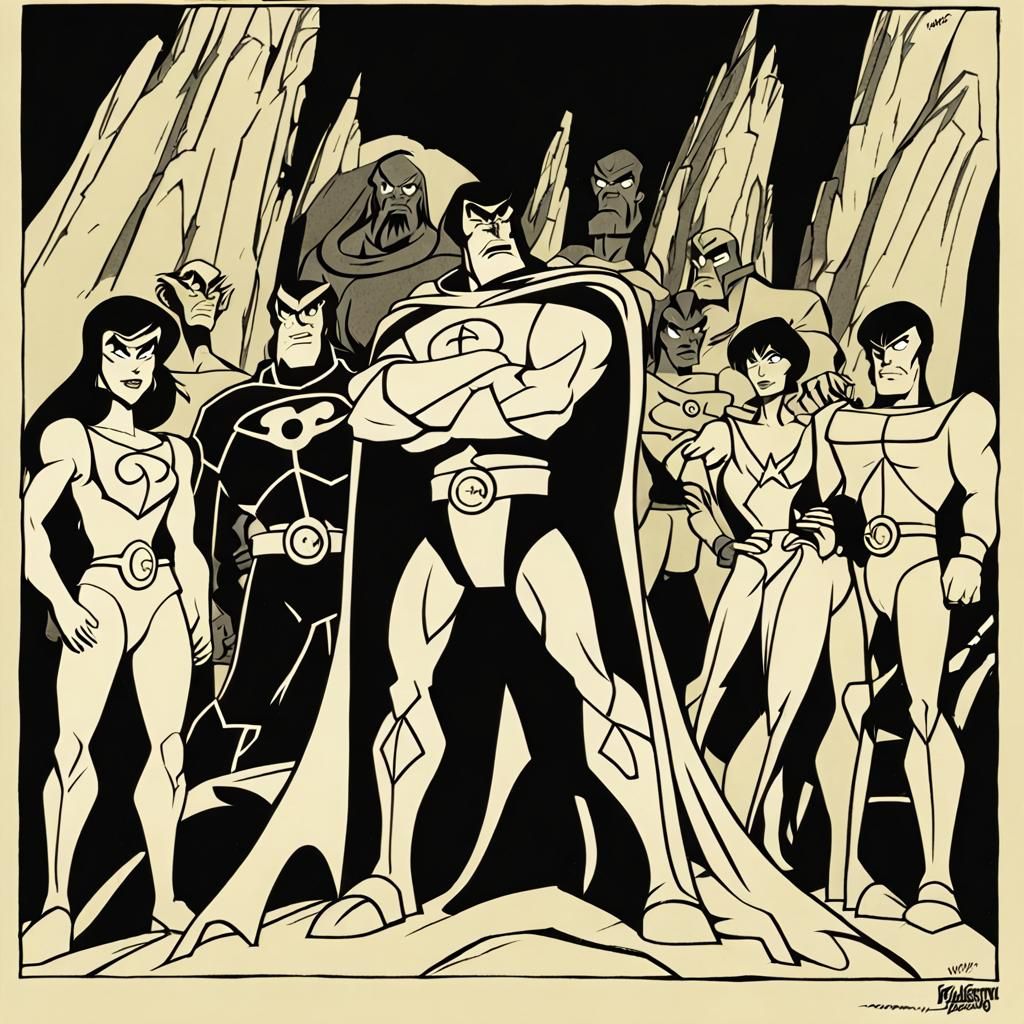 Grimdark Scene in Filmation Style