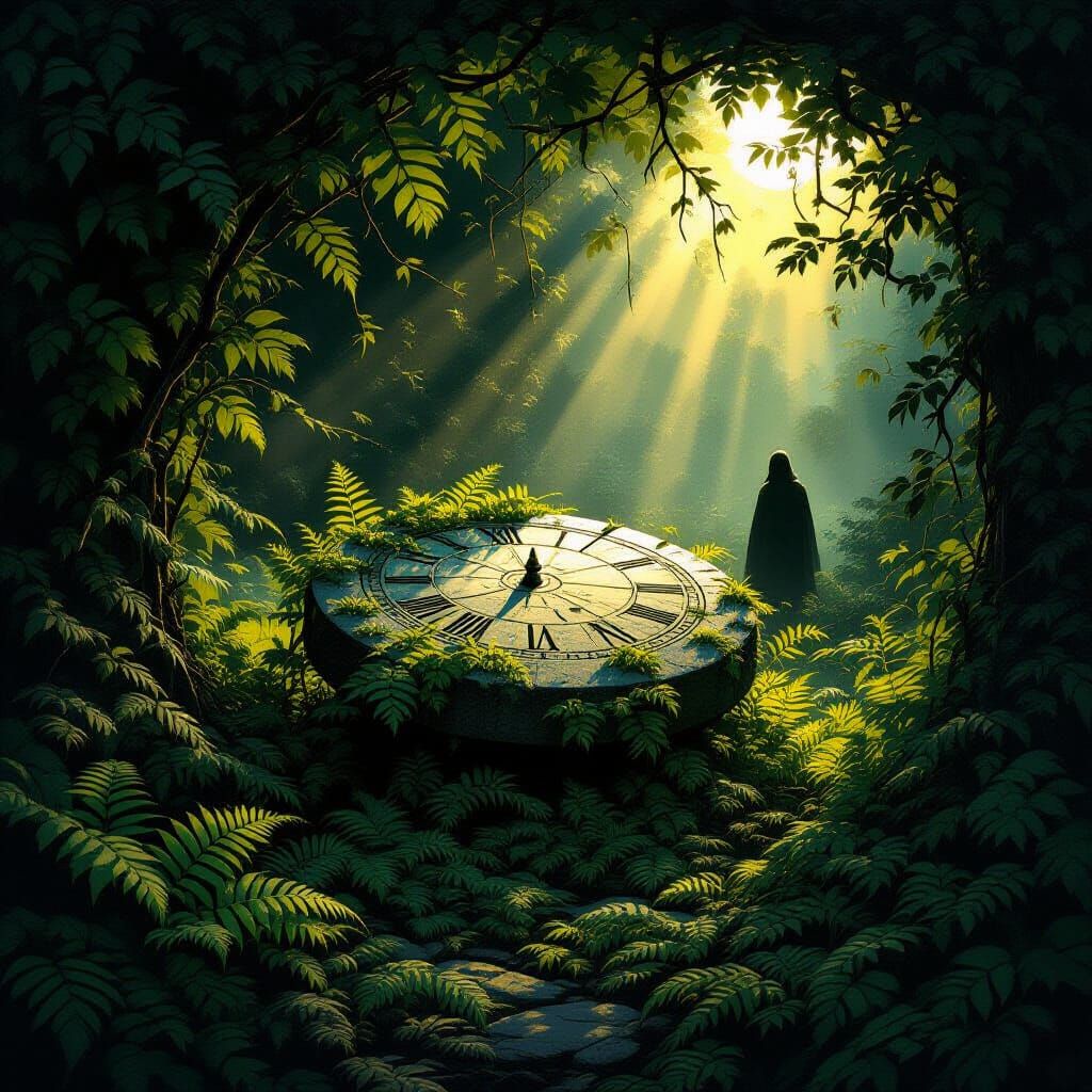 Ethereal Sundial Dividing Day and Night