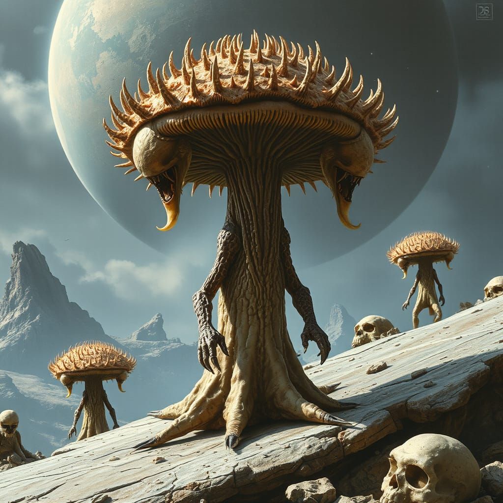 Alien Exoplanet Xenobiology: Hybrid Species Evolution