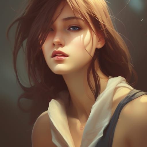 Dark Academia College Girl Portrait in 8K