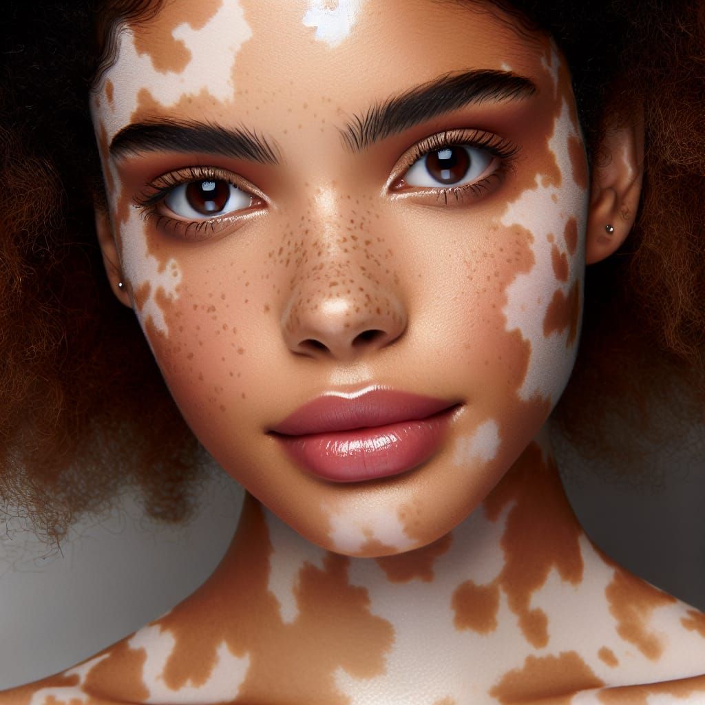 Beautiful Woman Showcasing Vitiligo's Unique Beauty