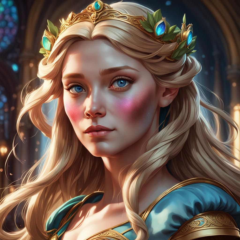 Princess Aurora Portrait in Artgerm Style
