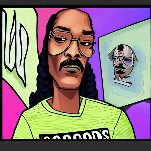 Snoop Dogg Cartoon Illustration