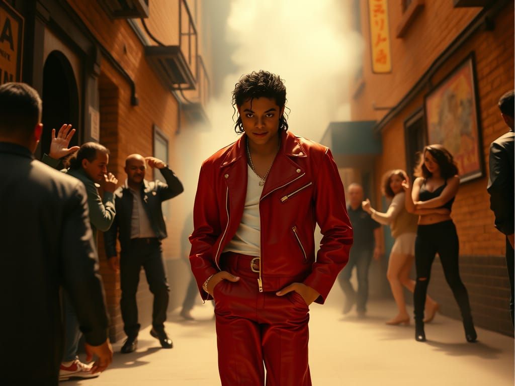 Michael Jackson in Cinematic Film Still