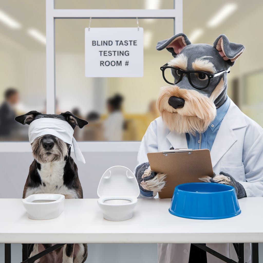 Blind Taste Test with Anthropomorphic Schnauzer