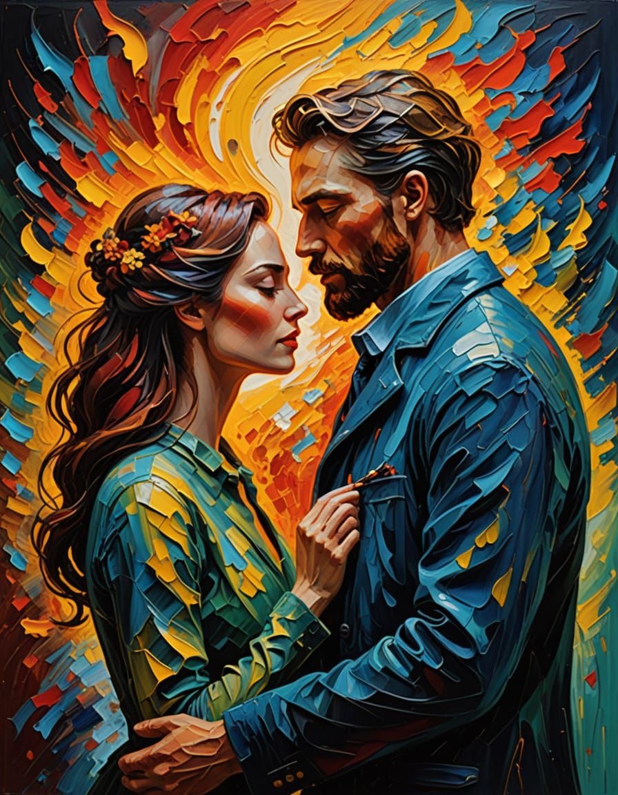 Surreal Lovers Paint Each Other in Oil