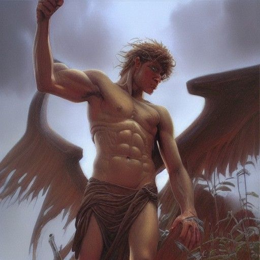 Nephilim in Oil Painting Style