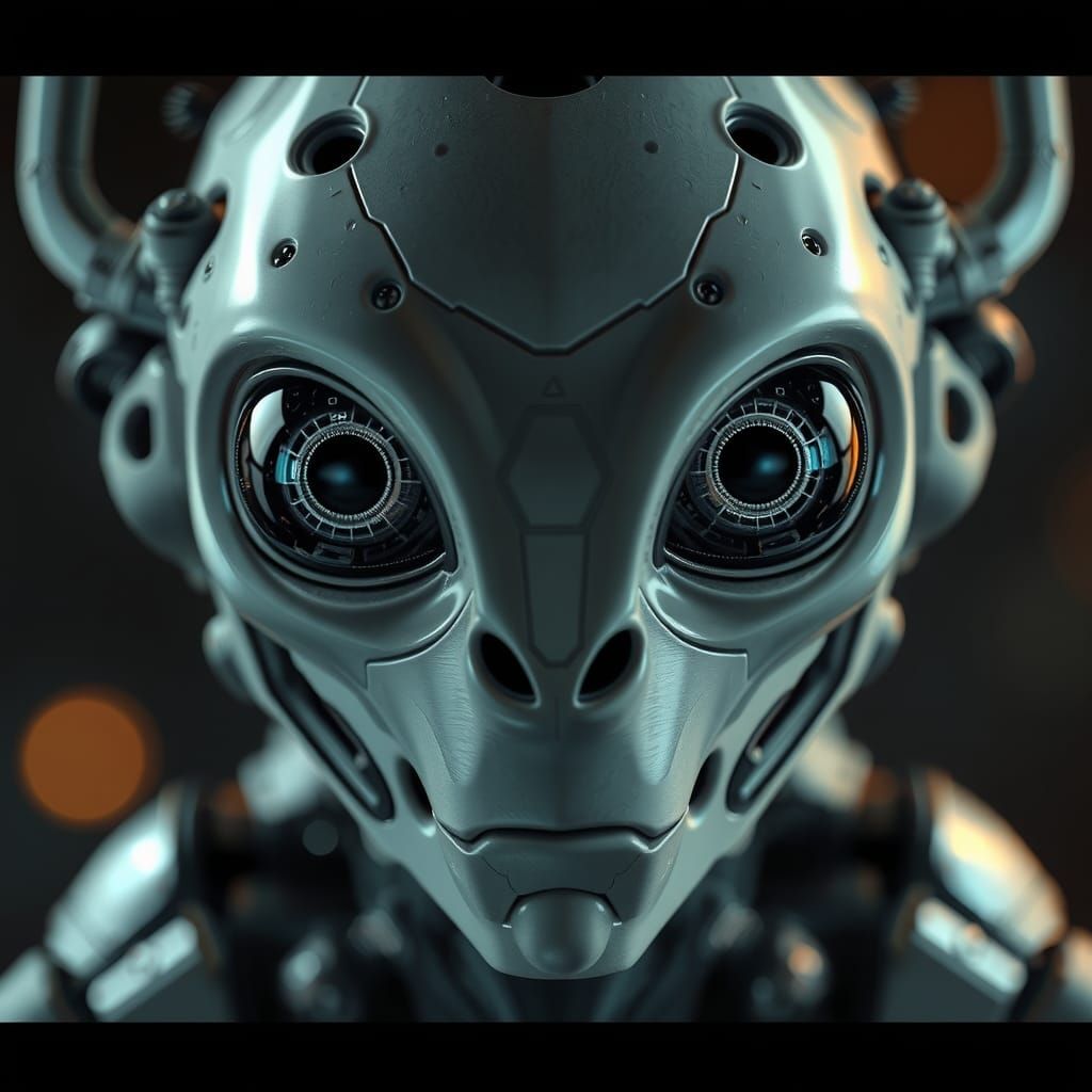 Realistic Robotic Alien in Cinematic Style