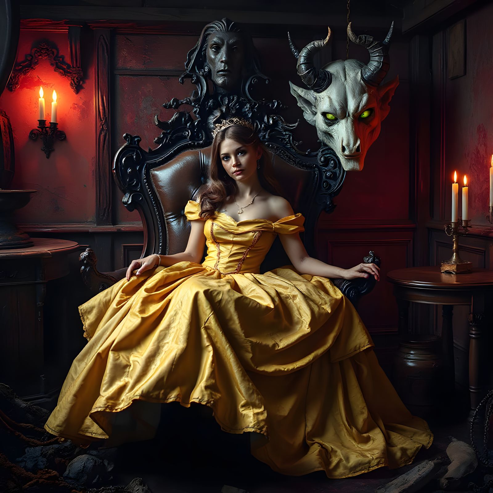 Ethereal Belle in a Dystopian Tavern