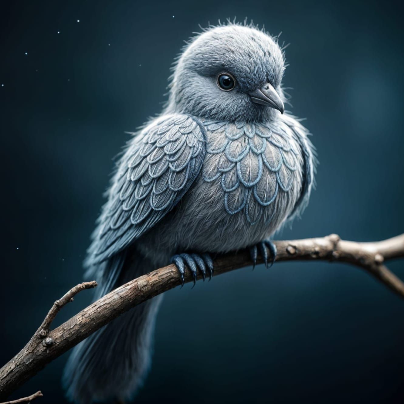 Ethereal Wool Felted Puppet with Turtledoves in Pastel Hues