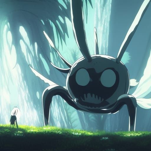 Hollow Knight in Studio Ghibli Anime Style