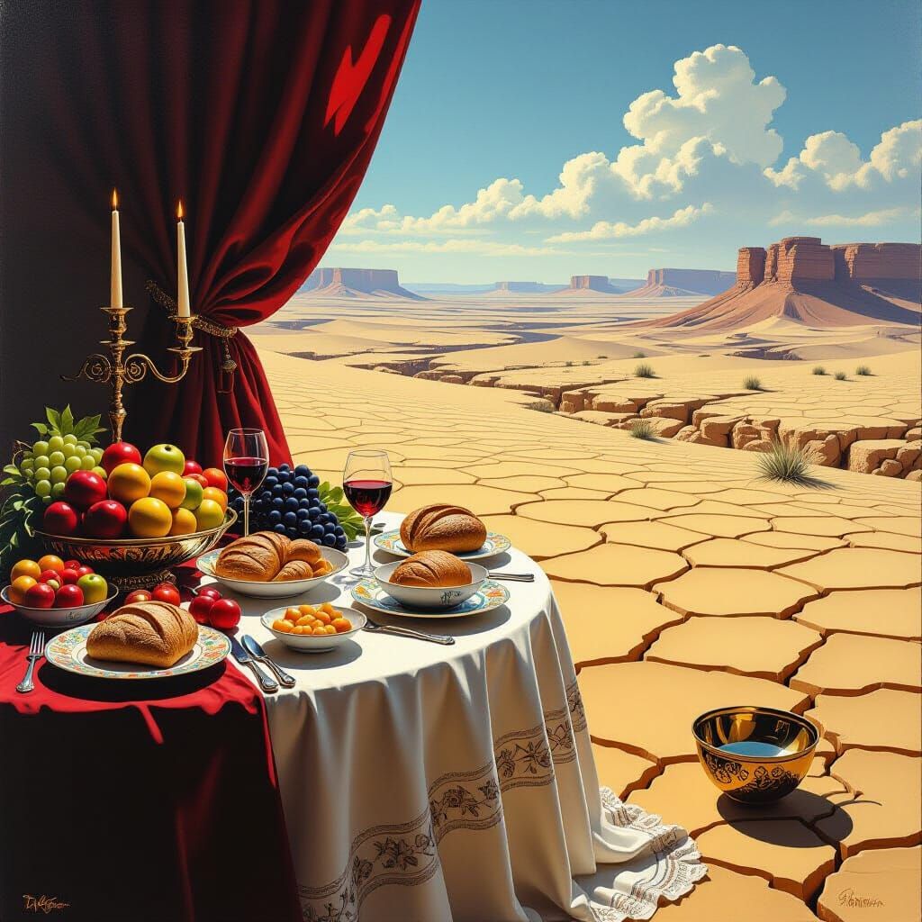 Banquet in Barren Desert: Symbolic Expressive Art