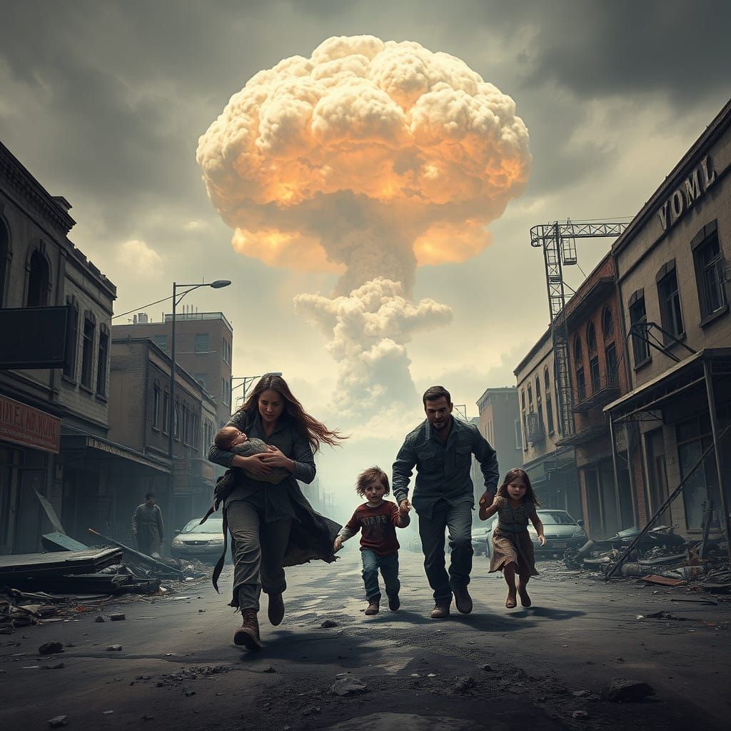 Desperate Family Flee Post-Apocalyptic Ruins in a Haunting, ...