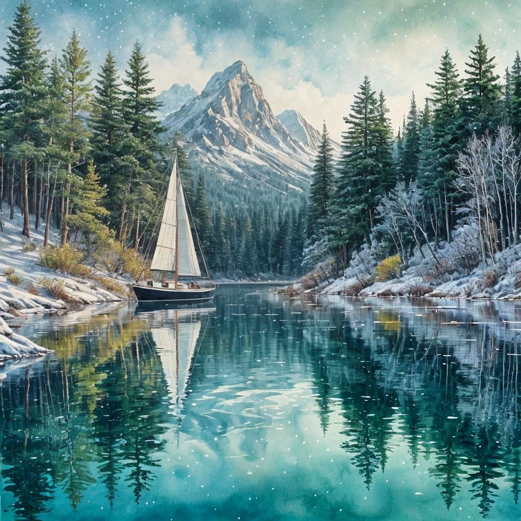 ฺBoat in the lake