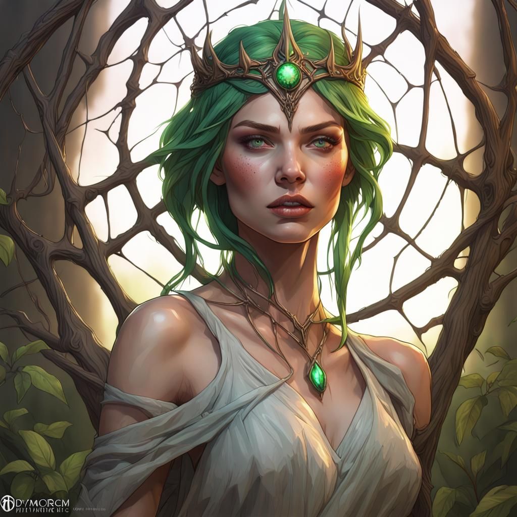Swamp Witch Portrait with Druid Magic