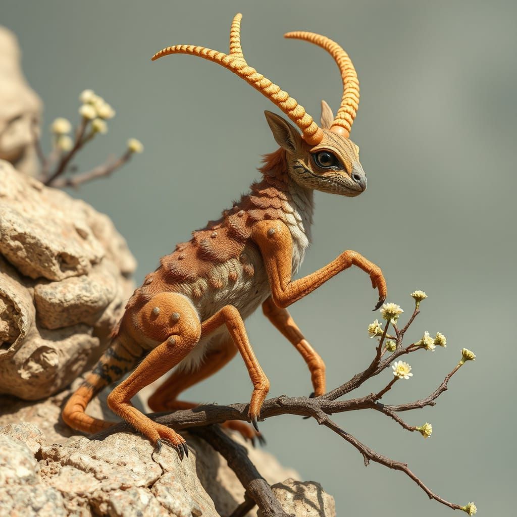 Alien Fauna on Ceres, in a Cyberpunk Aesthetic