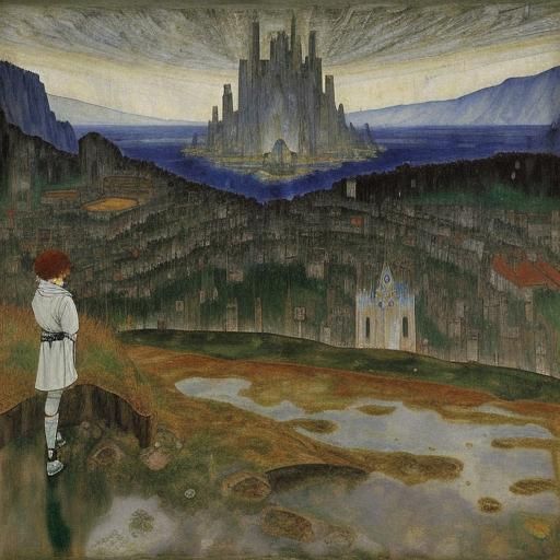 Rainy Sci-Fi Day on Ancient Saturn