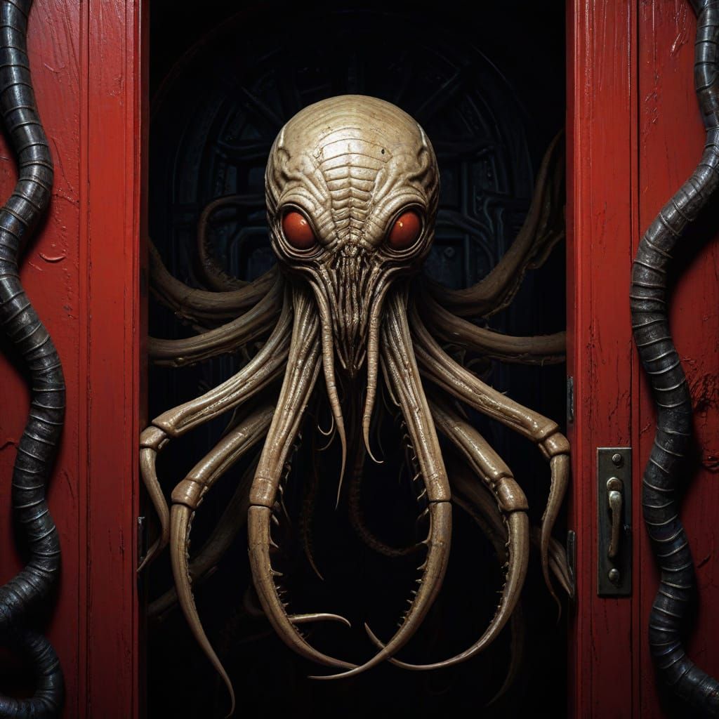 Biomechanical Alien Horror in Giger Style