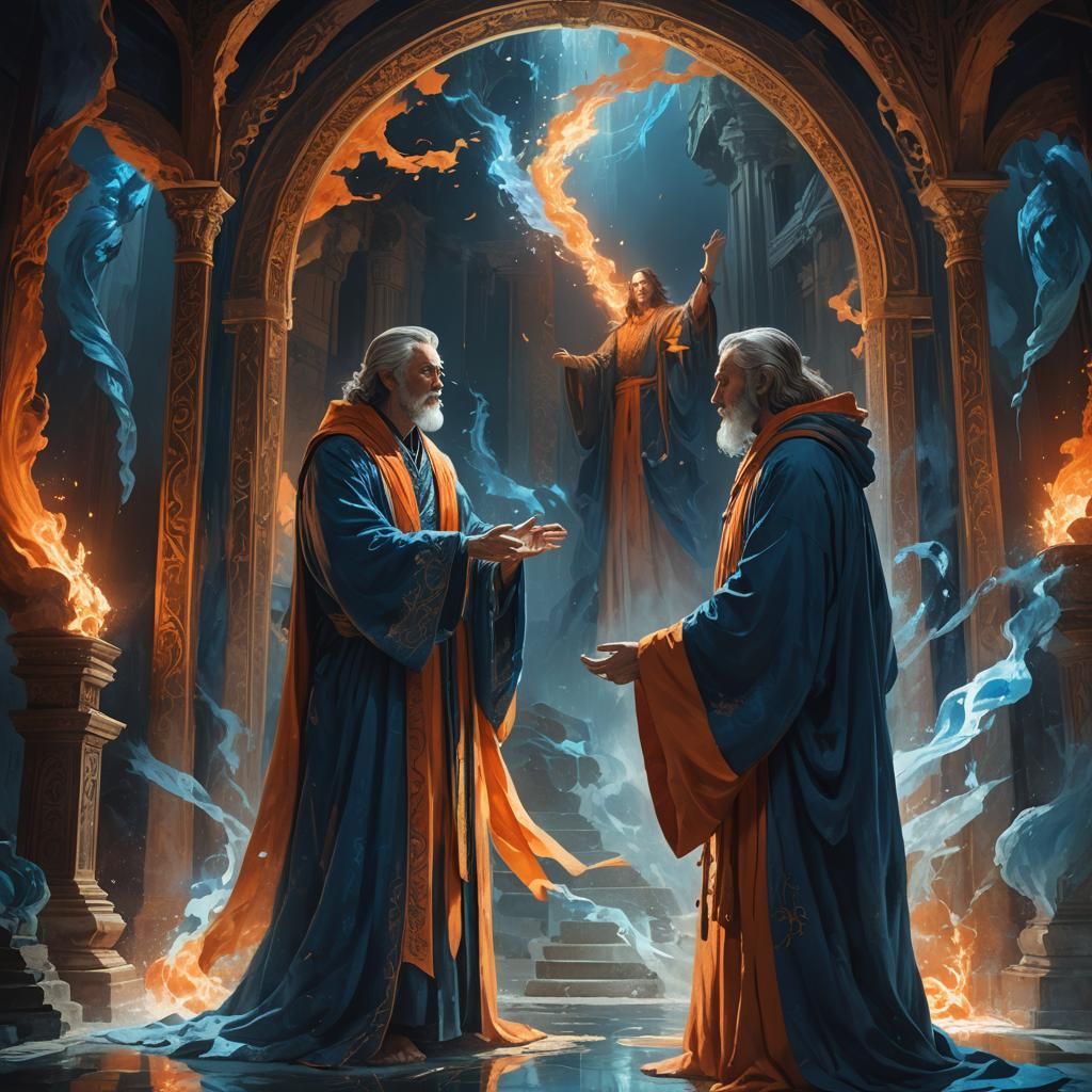 Mirror of Wisdom and Turmoil: Fantasy Art