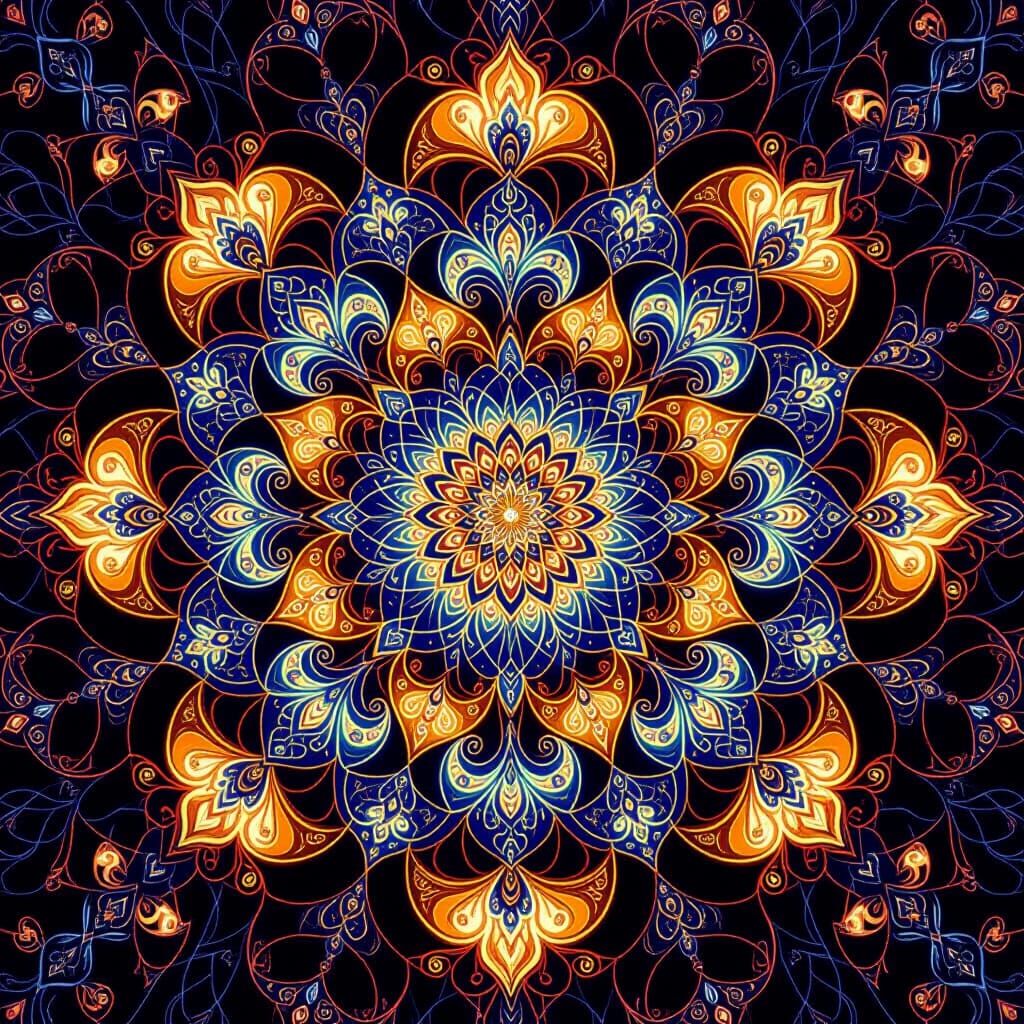 Intricate Nested Mandalas in a Surreal Art Style